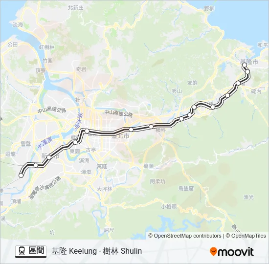 區間 Train Line Map