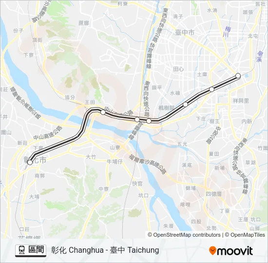 區間 Train Line Map