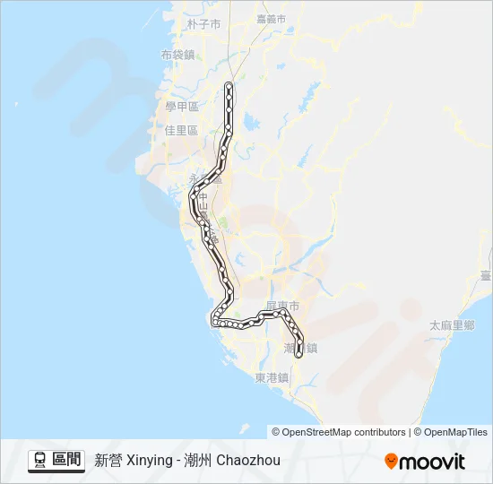 區間 Train Line Map