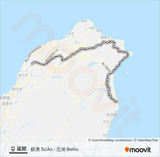 區間 Train Line Map