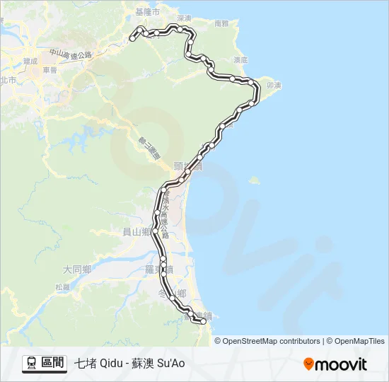 區間 Train Line Map