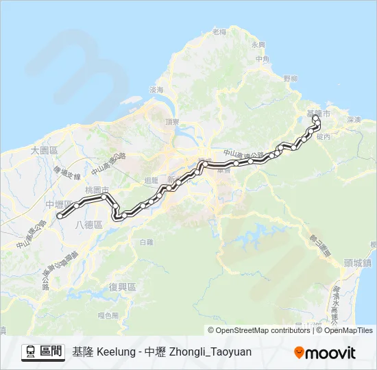 區間 Train Line Map