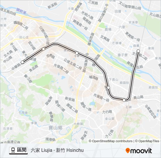 火車區間的線路圖