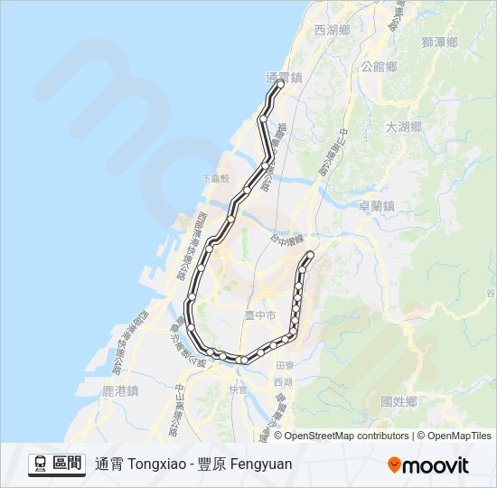 火車區間的線路圖