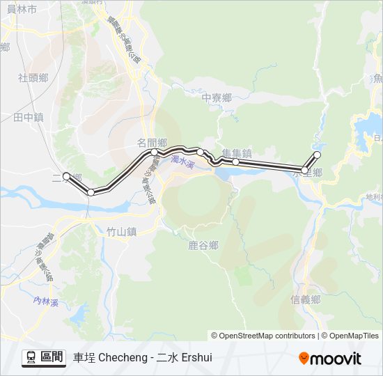 火車區間的線路圖