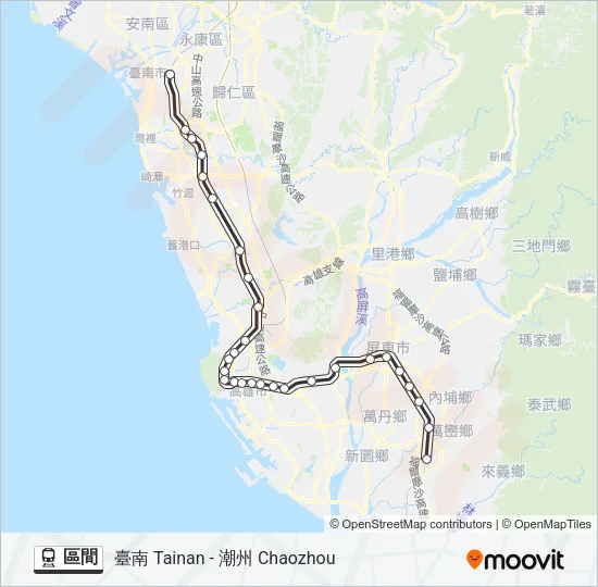 區間 Train Line Map