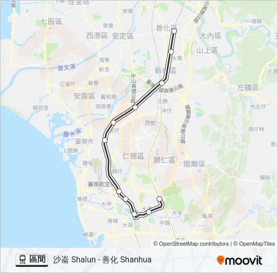 區間 Train Line Map