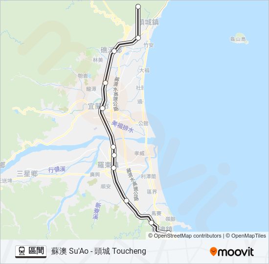 區間 train Line Map