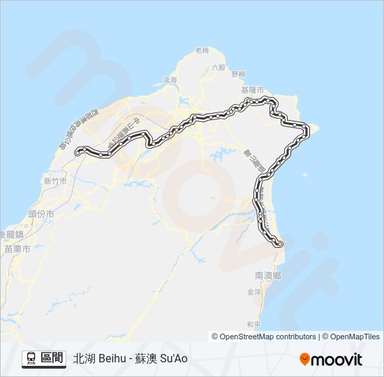 火車區間的線路圖