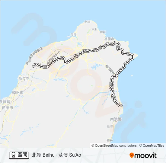 區間 Train Line Map