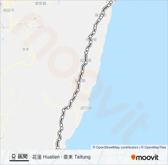 區間 Train Line Map