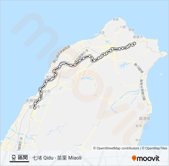 火車區間的線路圖