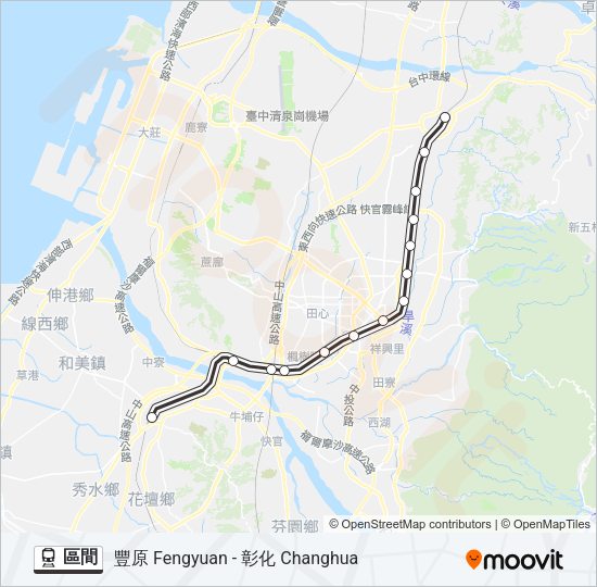 火車區間的線路圖