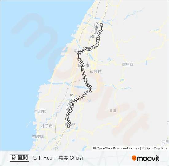 區間 Train Line Map