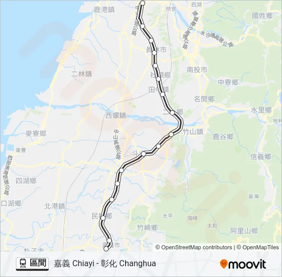 區間 Train Line Map