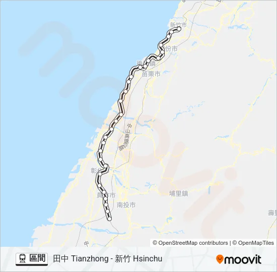 區間 Train Line Map