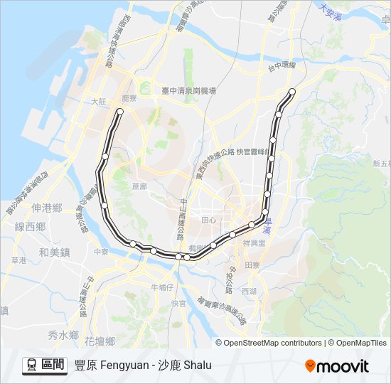 火車區間的線路圖