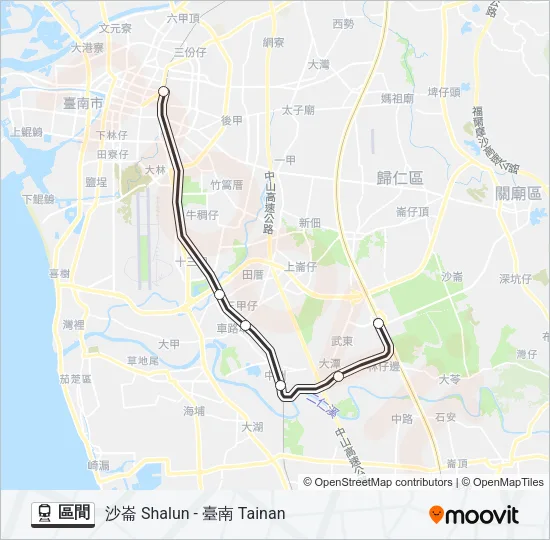 區間 Train Line Map