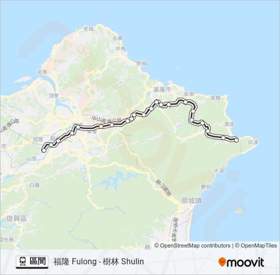 區間 train Line Map