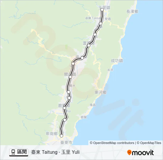 區間 Train Line Map