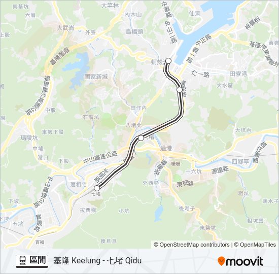 火車區間的線路圖