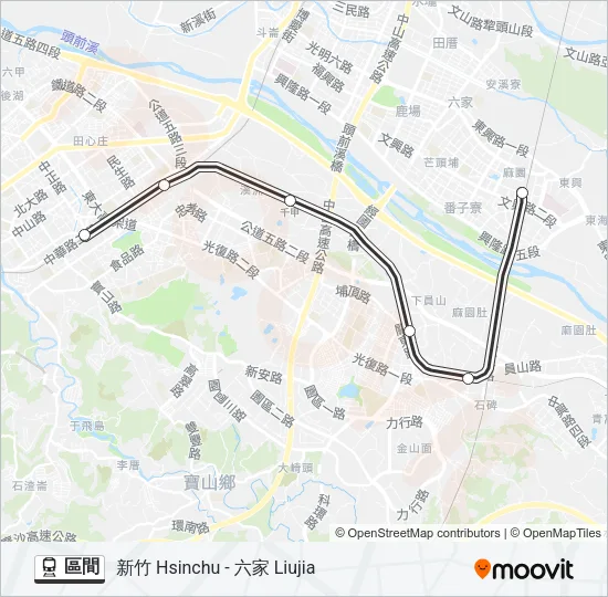 火車區間的線路圖