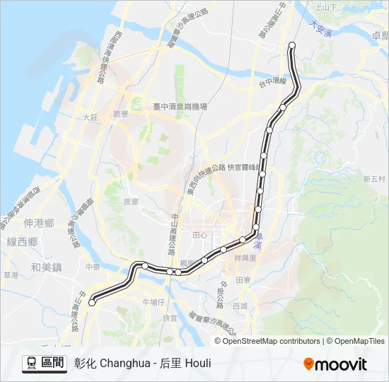 區間 Train Line Map