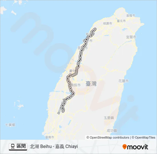 火車區間的線路圖