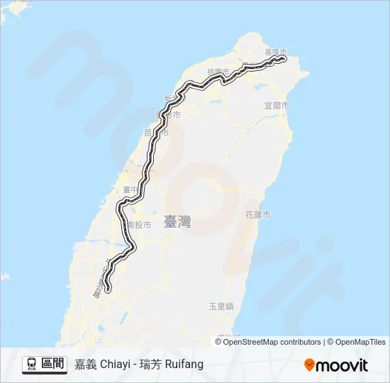 區間 Train Line Map