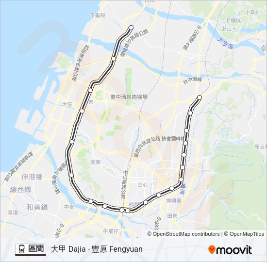 火車區間的線路圖