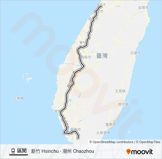 區間 Train Line Map