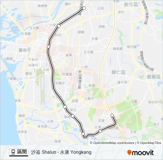 區間 Train Line Map