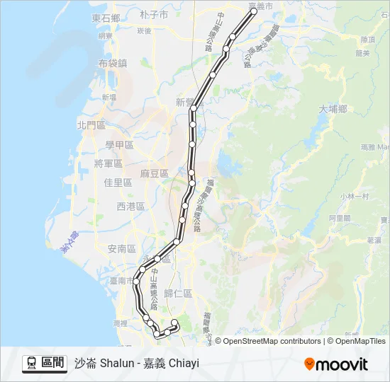 區間 Train Line Map
