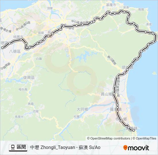 區間 Train Line Map