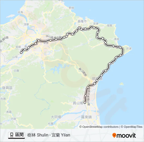 區間 Train Line Map