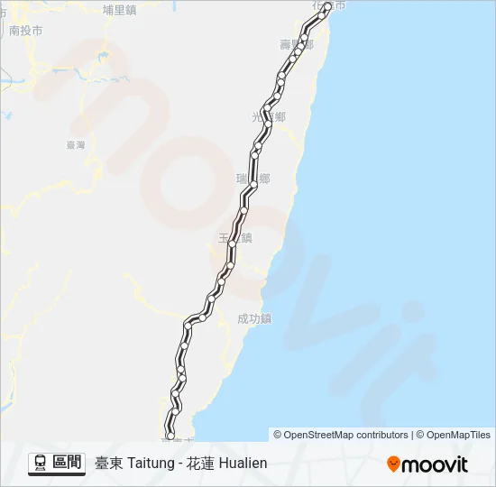 區間 Train Line Map