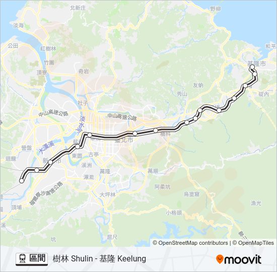 區間 train Line Map