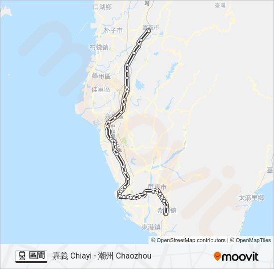 火車區間的線路圖