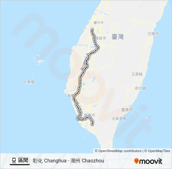 區間 Train Line Map