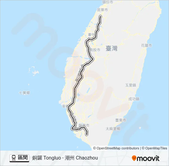 區間 Train Line Map