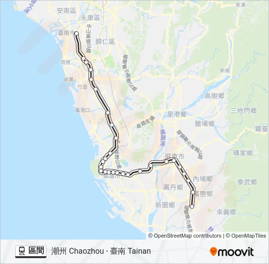 區間 Train Line Map