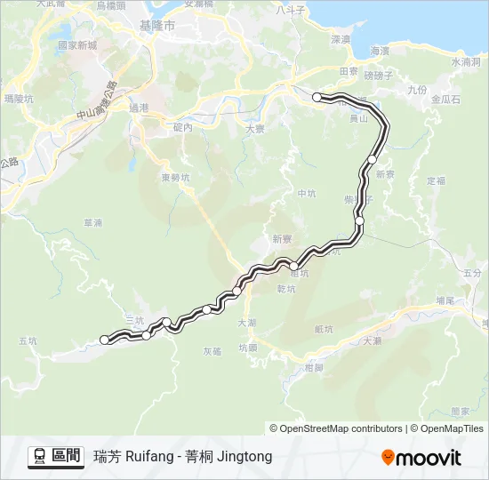 火車區間的線路圖