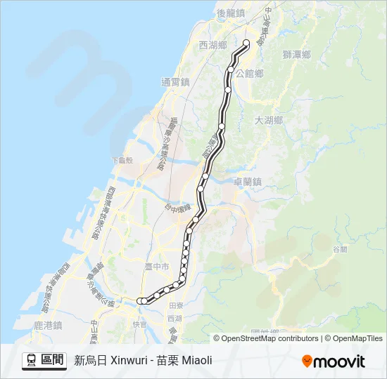 區間 Train Line Map