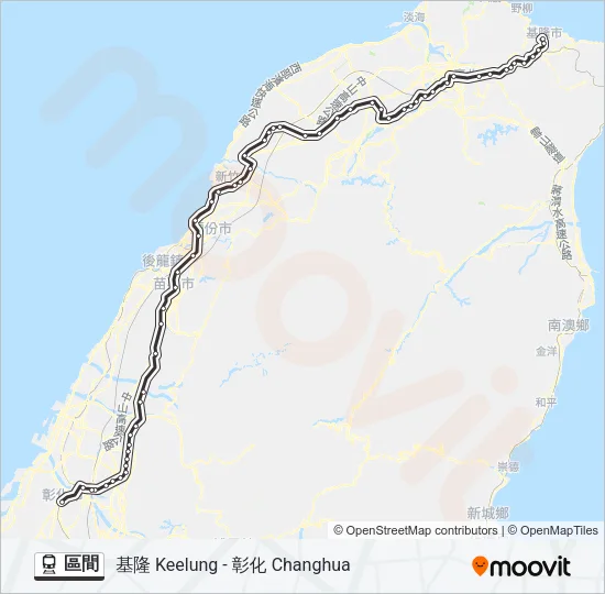 區間 Train Line Map