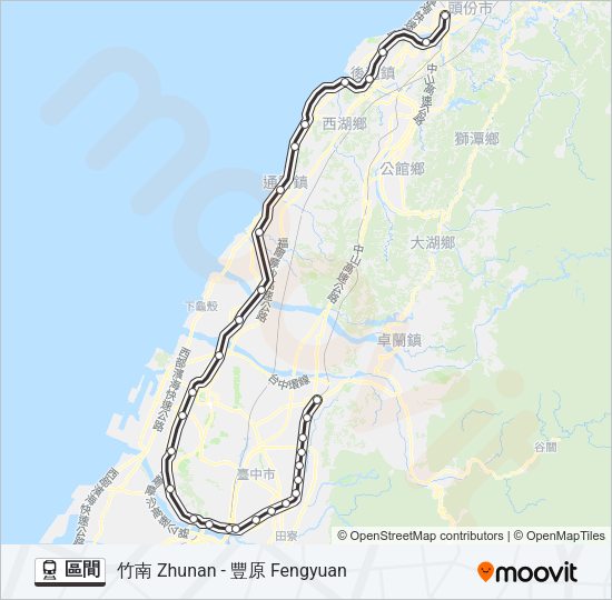 火車區間的線路圖