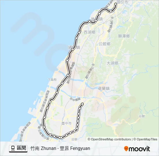 區間 Train Line Map