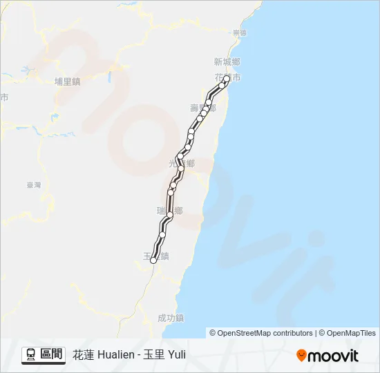 區間 Train Line Map