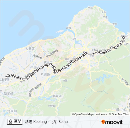 火車區間的線路圖