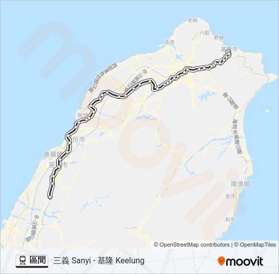 火車區間的線路圖