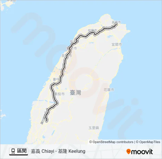 火車區間的線路圖